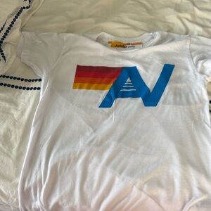 White aviator nation logo shirt size 12 kids